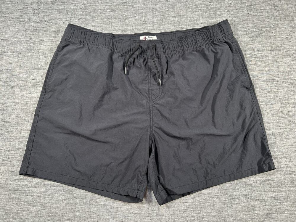 Reyn Spooner Swim Trunks Mens XXL 5" Black Swimming Shorts Mesh Lined Beach